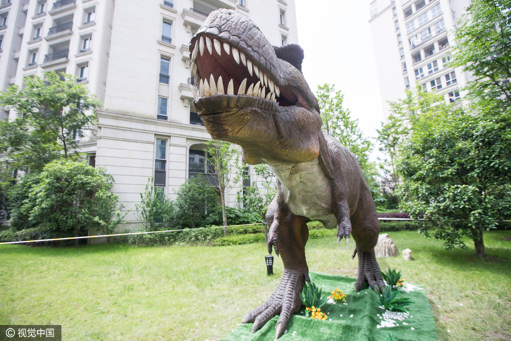 社会新闻 >正文  人们在展出的恐龙蛋内玩耍.